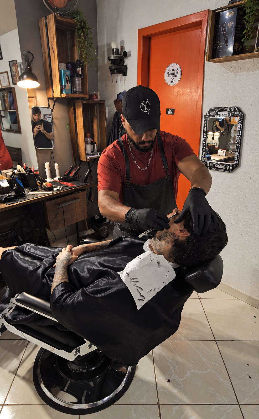 Corte masculino realizado na Barbearia Felipe Barber