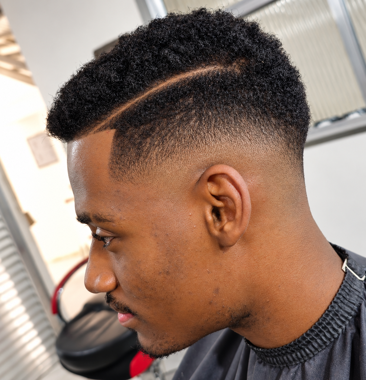Corte masculino realizado na Barbearia Felipe Barber